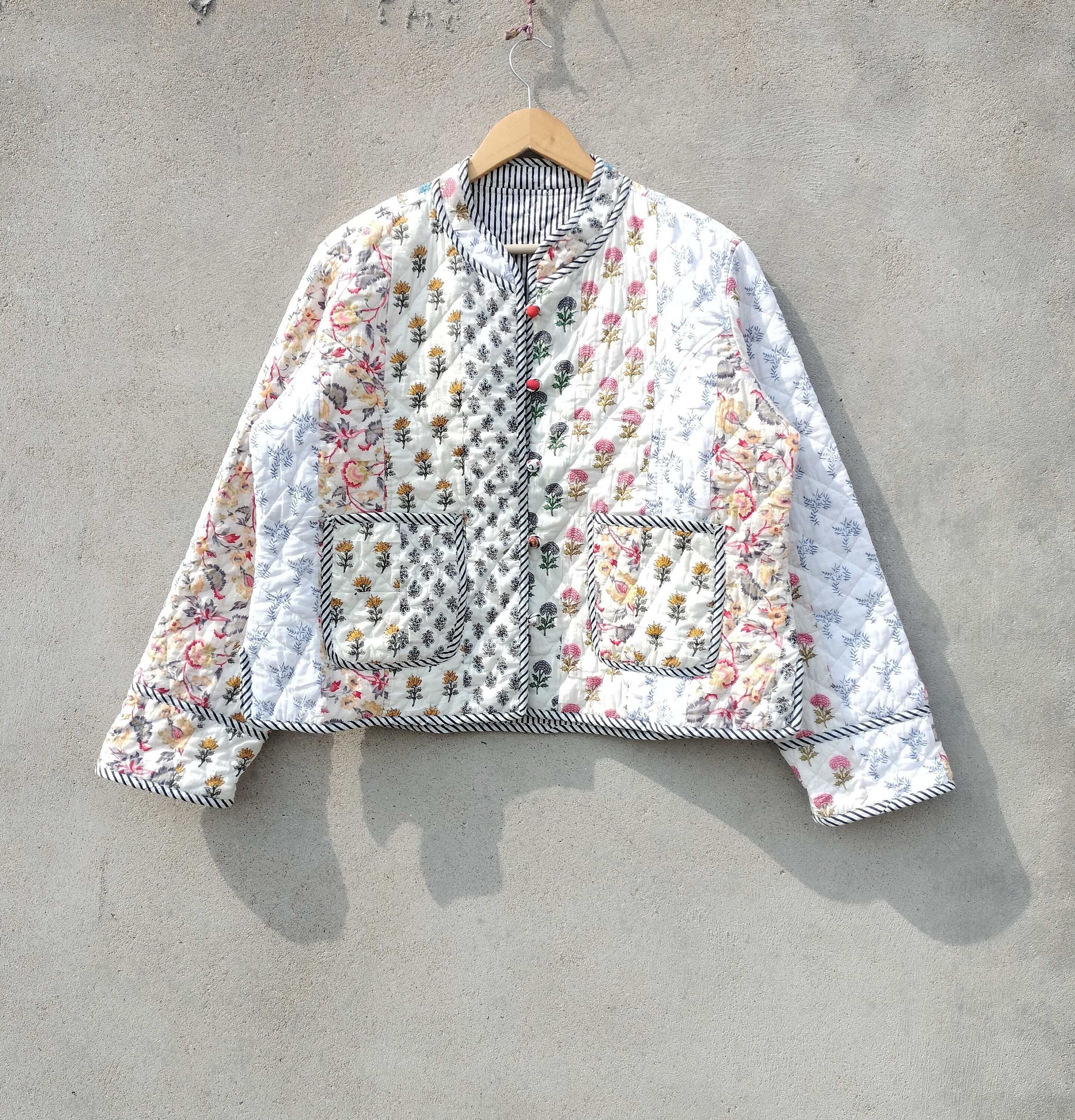 【COLOR iN ID】Dane vintage crop quilted jacket Kiluex Women Button Down Cropped Quilted Jacket Fall Winter