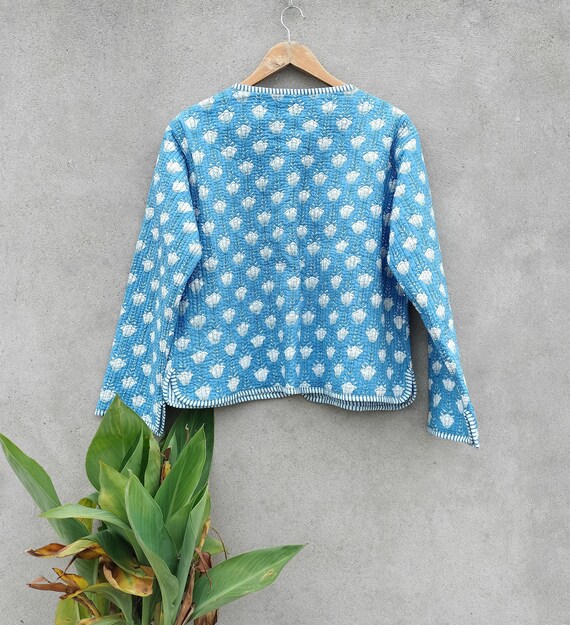 AMERI ★ INDIA BLOCK PRINT JACKET Ameri（アメリ）の「INDIA BLOCK PRINT JACKET（ノーカラー