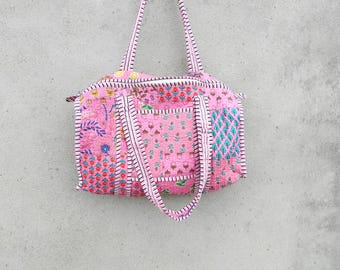 [OPEN YY_TheOpen Product]PATCHWORK EFFECT LOOSEBOOTCUT送料込 Quilted Cotton Patch Work Reversible Large Multicolor Patch