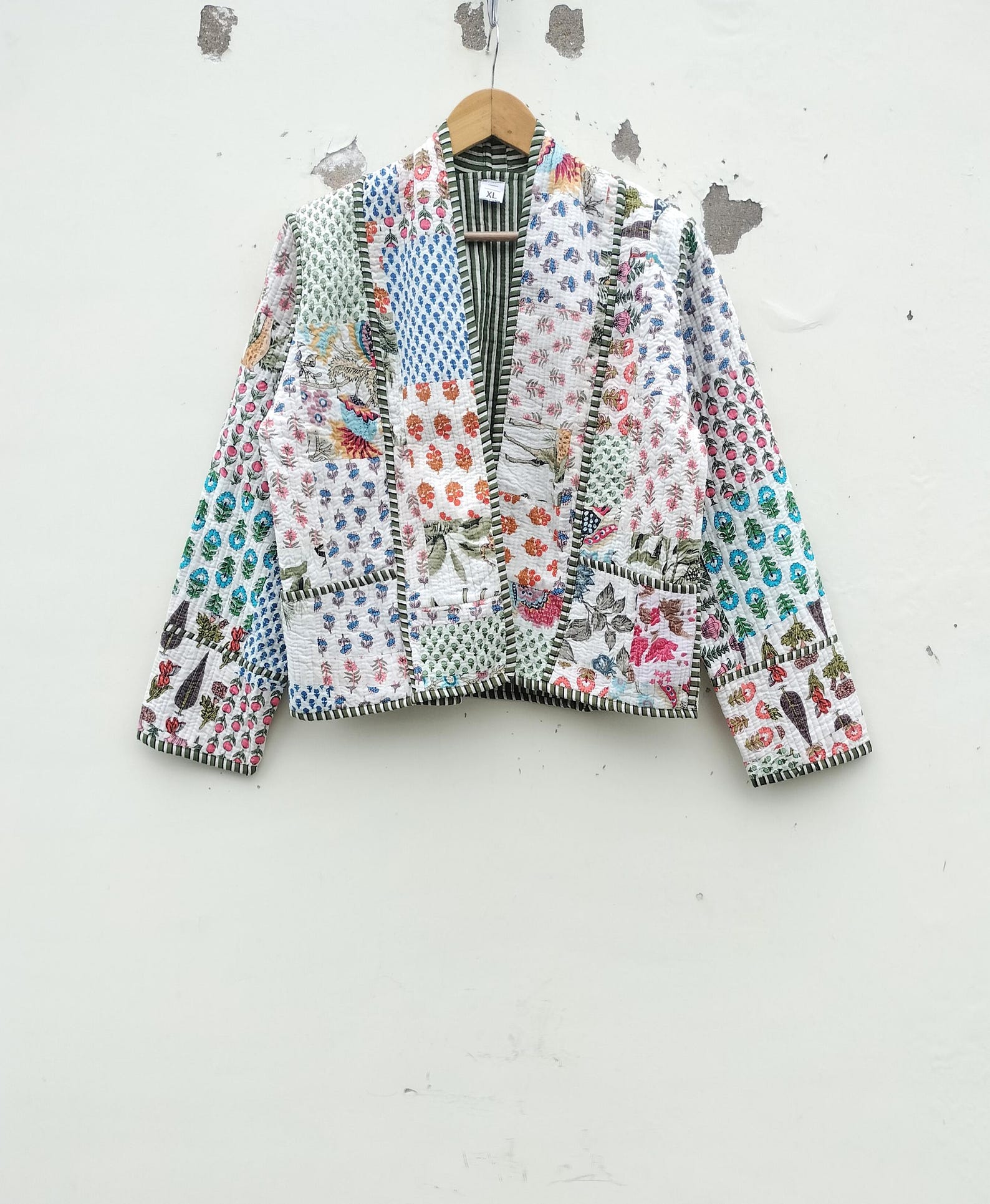 Patchwork Quilted Cotton Jacket : Handmade Bohemian Reversible Coat - Etsy