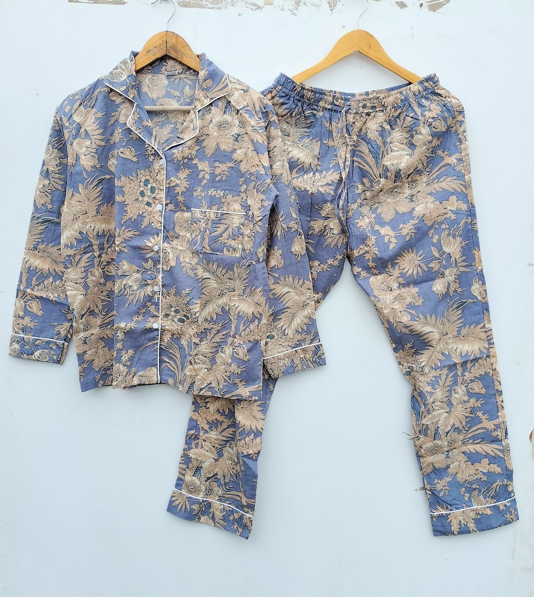 Cotton Block Printed Pajama Set main image 1