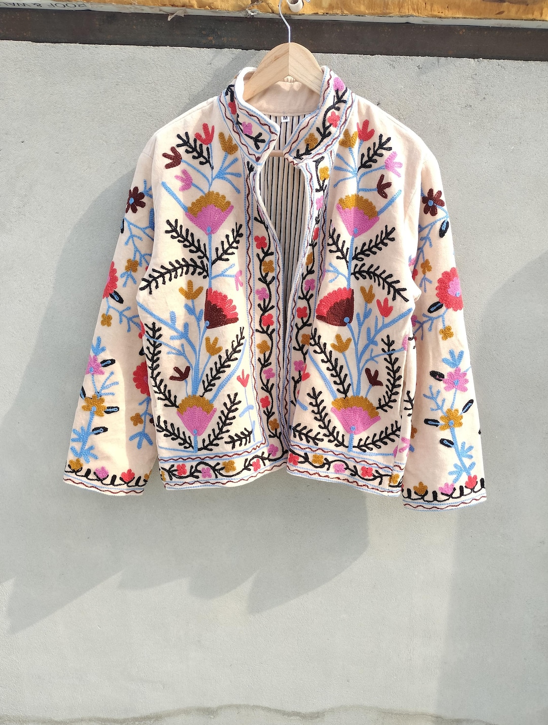 Indian Handamade Velvet TNT Embroidery Jacket : Suzani Jacket