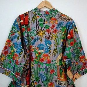 Kimono Robe Dressing Gown Vintage Style 100% Cotton Kimono - Etsy