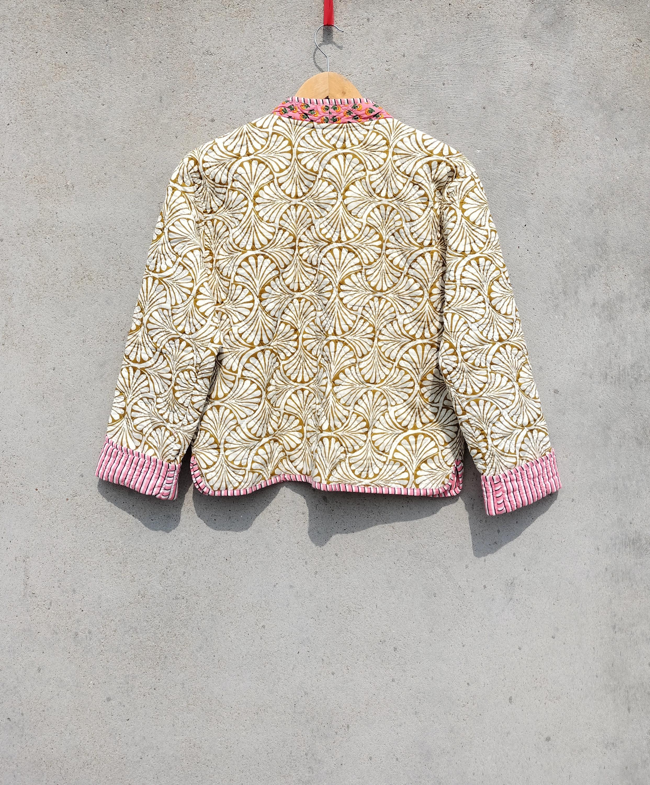 エスゼットブロックプリント リバーシブル キルティング ジャケット