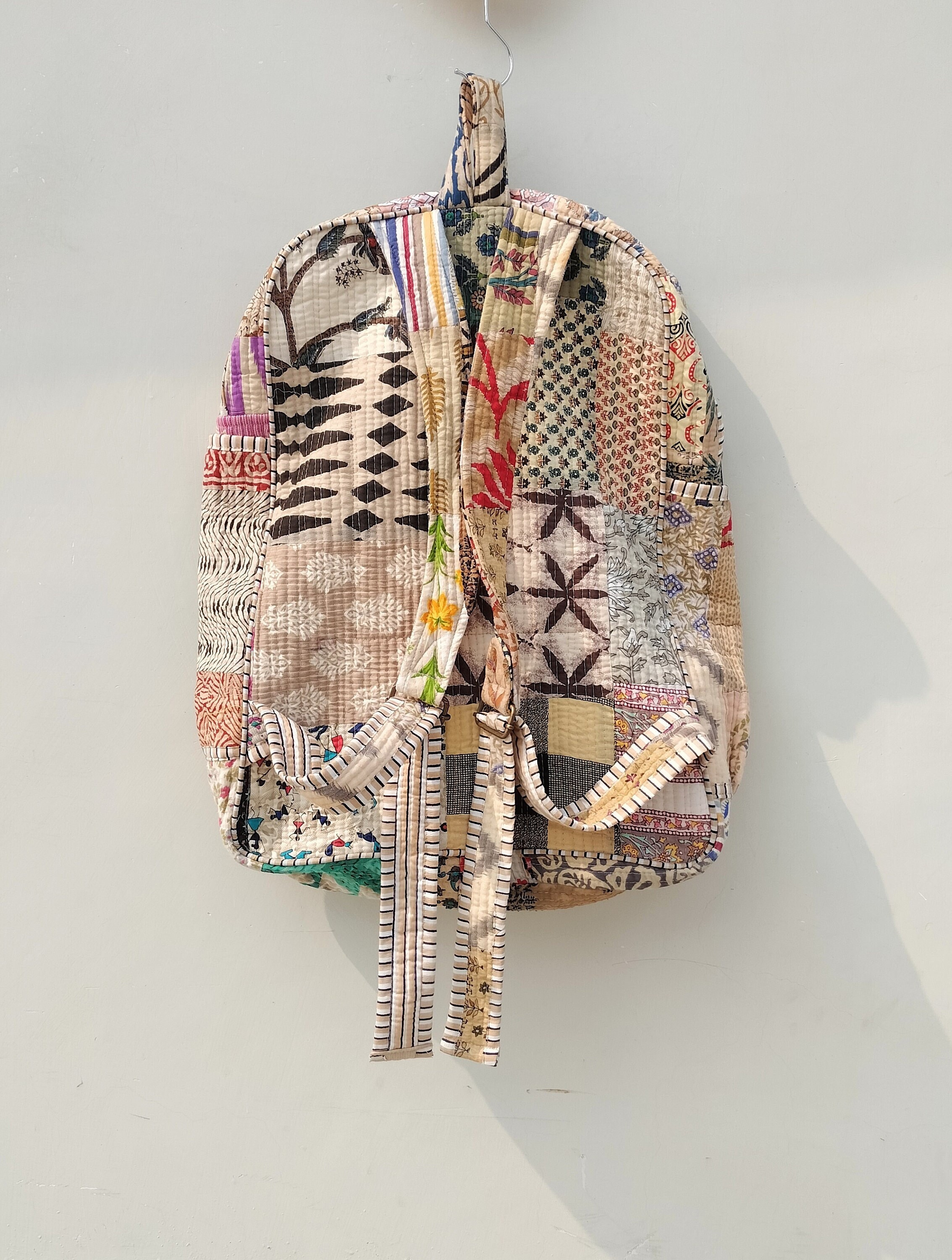 Patchwork backpack sales