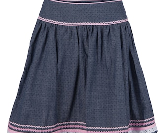 Finja traditionele rok - damesrok gemaakt van lichtgewicht stof in denimlook met afwerking