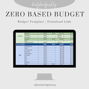 Monthly Budget Template | Zero-Based Budget | Excel Download