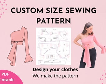 PATRÓN DE DISEÑO PERSONALIZADO / patrón imprimible en pdf: Haré cualquier patrón que quieras con tus medidas