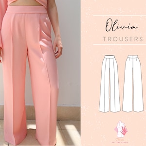 PDF Sewing Pattern High Waist Trousers for Women/ DIY - Etsy