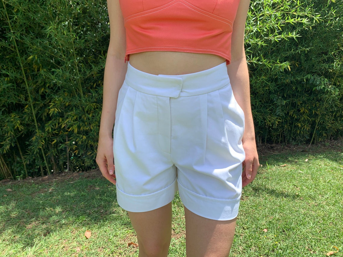 PDF Sewing Pattern High Waist Pleated Shorts for Women/ DIY Etsy