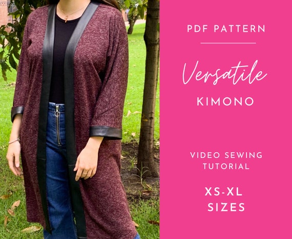 Free pattern and tutorial for the Clara kimono jacket.