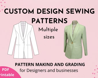 PATRÓN DE TAMAÑO PERSONALIZADO / para diseñadores y empresas / patrón imprimible en pdf: Haré cualquier patrón que desees en uno o varios tamaños