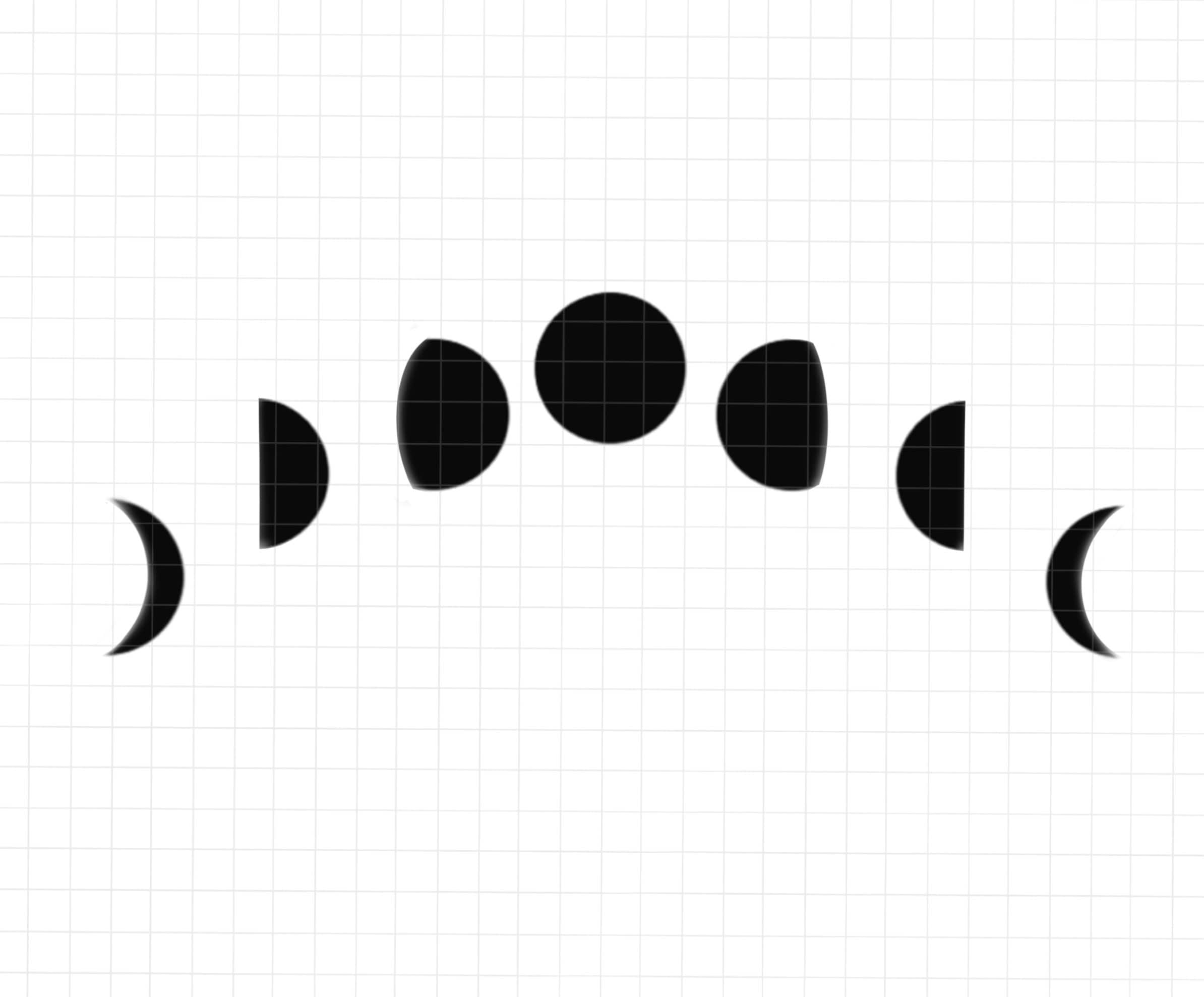 Moon Phases Silhouette Svg Png File For Cricut Stencil Instant