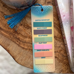 Annotation bookmark | Labelled | reusable | Includes Tabs|bookish gift for booklover