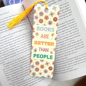 I libri sono meglio delle persone segnalibro regalo libresco per gli amanti dei libri