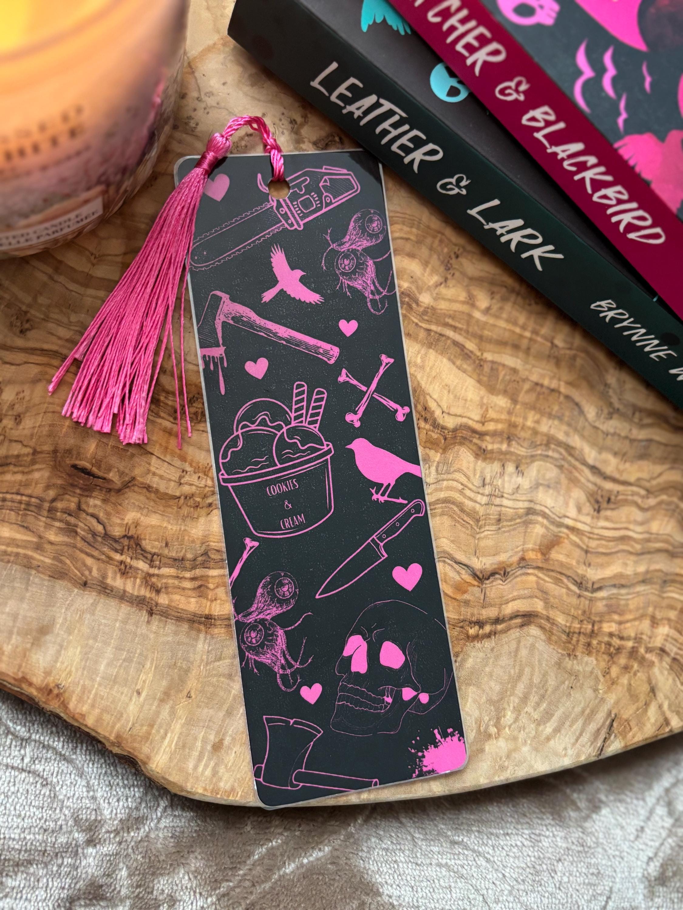 Cookies and Cream skull bookmark bookish gift for booklover