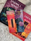 TOG Throne of Glass Tandem Read bookmarks|Tower of Dawn|Empire of Storms  Sarah J Maas bookmark romantasy fantasy product logo