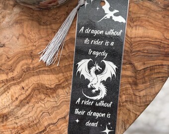 Ein Reiter ohne ihren Drachen ist tot Fantasy Lesezeichen