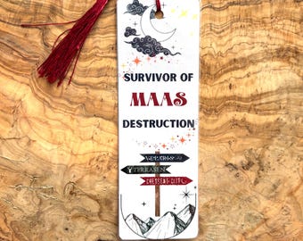 Survivor of  destruction bookmark romantasy fantasy bookmark