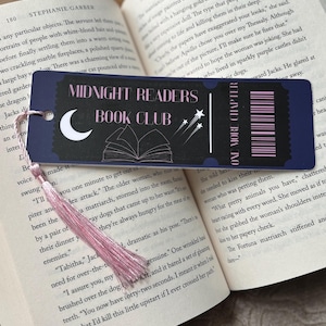 Midnight Readers Book Club Eintrittskarte Lesezeichen Lesezeichen Geschenk für Bücherlieber