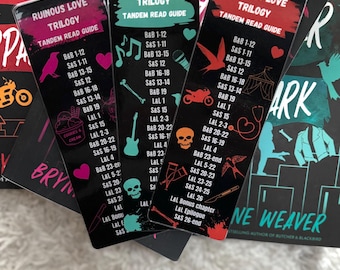 Tandem Read bookmark for Ruinous Love trilogy book series