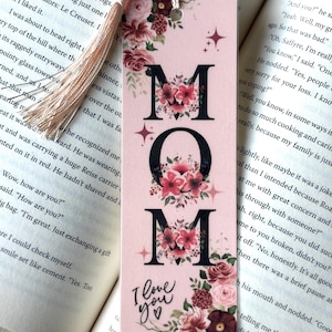 Marque-page Maman, je t'aime, cadeau livresque pour la fête des mères, cadeau de bibliothécaire pour maman