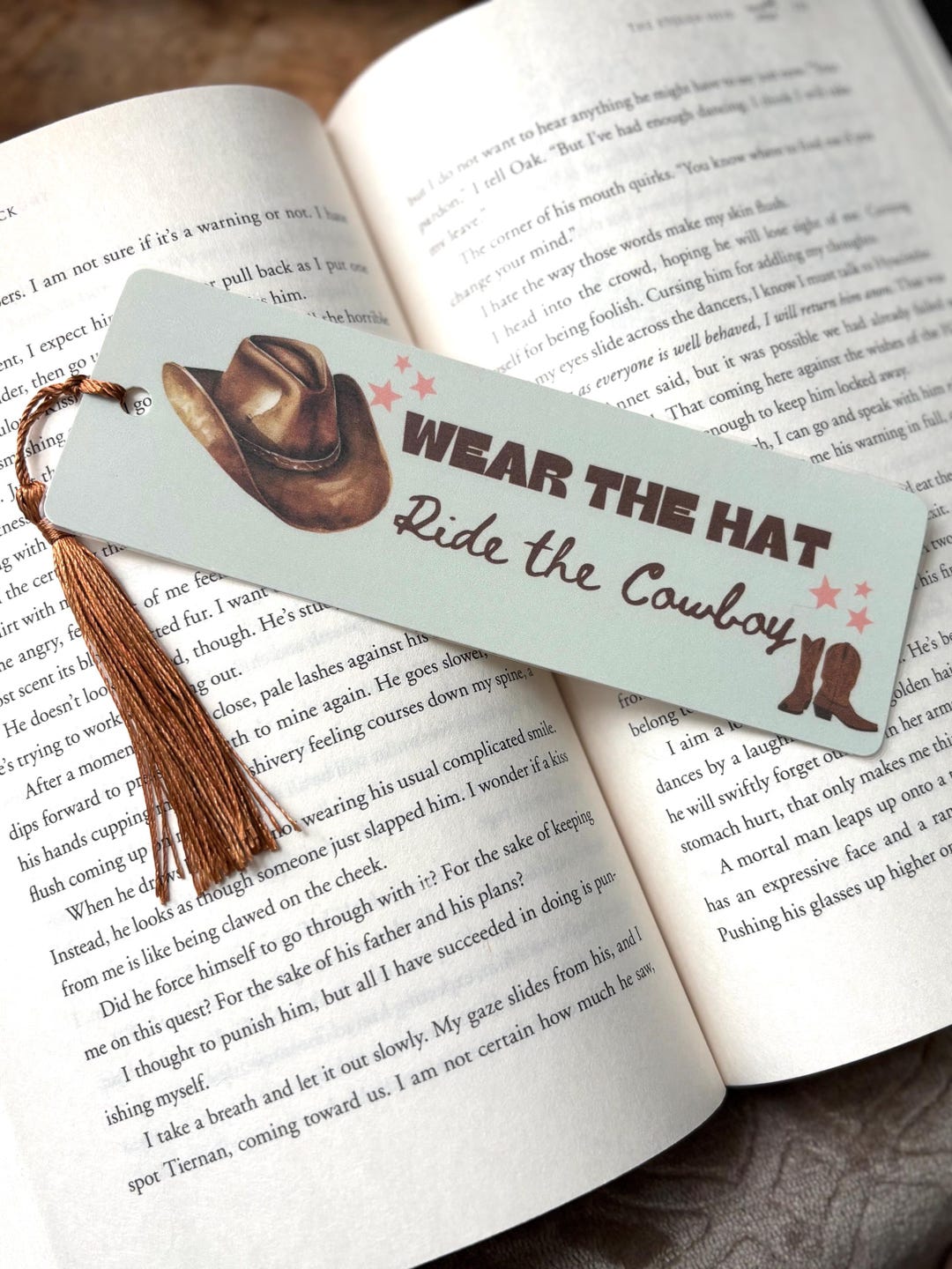Wear the Hat Ride the Cowboy Cowgirl Romance Era Bookmark Bookish Gift ...
