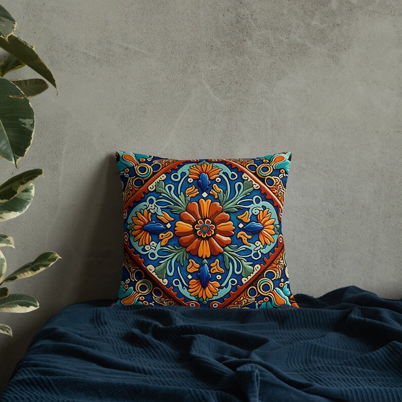 Mexican Tile 3 - Premium Pillow