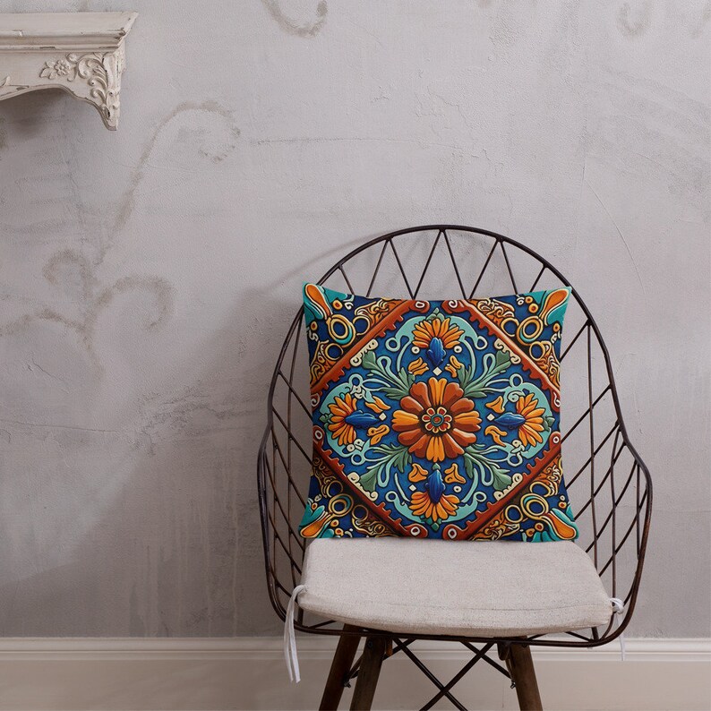 Mexican Tile 3 - Premium Pillow