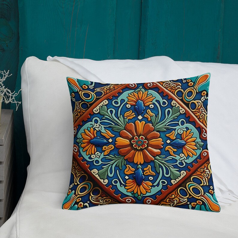 Mexican Tile 3 - Premium Pillow