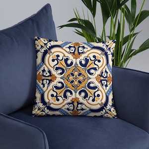 Pillows - Portugal Decoration for Home|Portuguese Azulejo Decor| Portuguese Tile Art| Portuguese Azulejo Decor