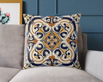 Cuscino decorativo con piastrelle azulejo portoghesi – Portugal Home Decor