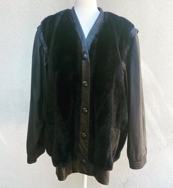 Vintage Adolf Schuman for I. Magnin Faux Fur and … - image 1