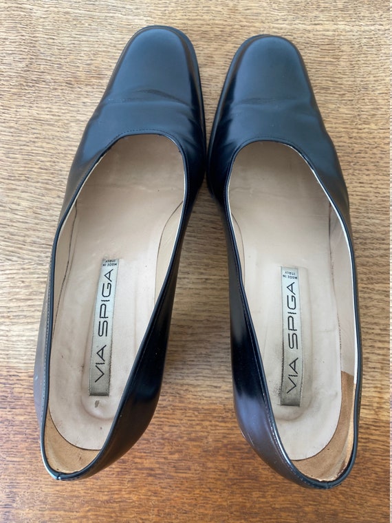 Vintage Black Via Spiga Heels Made in Italy 90s - image 7