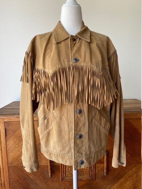 Vintage 1980s Liz Wear by Liz Claiborne Suede Frin
