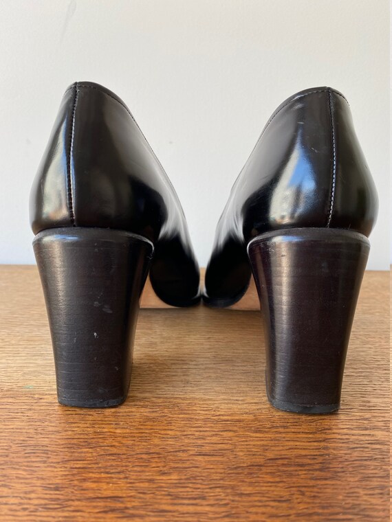 Vintage Black Via Spiga Heels Made in Italy 90s - image 6