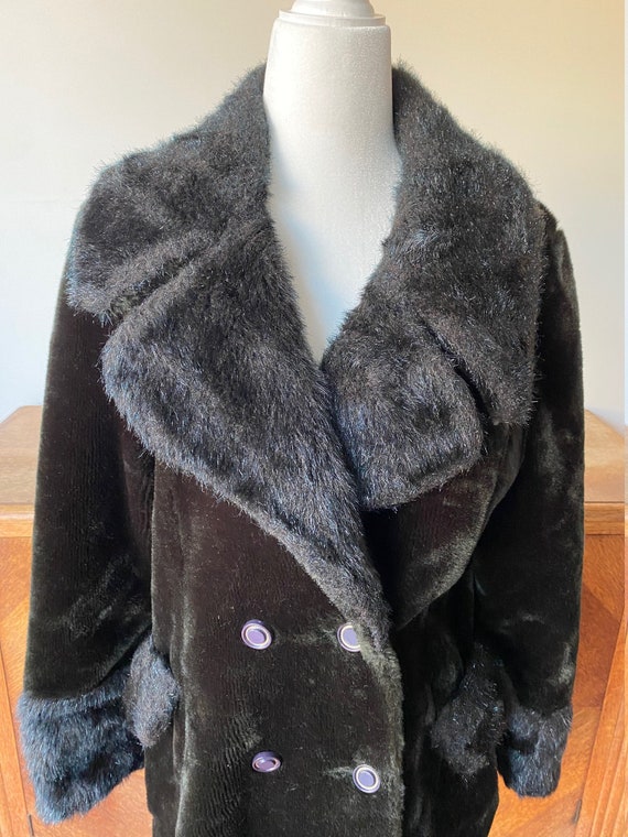 Vintage Dark Brown Faux Fur Winter Jacket 60s - image 2