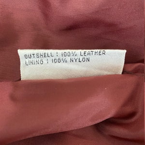 Vintage 80s Burgundy Leather Jacket image 10