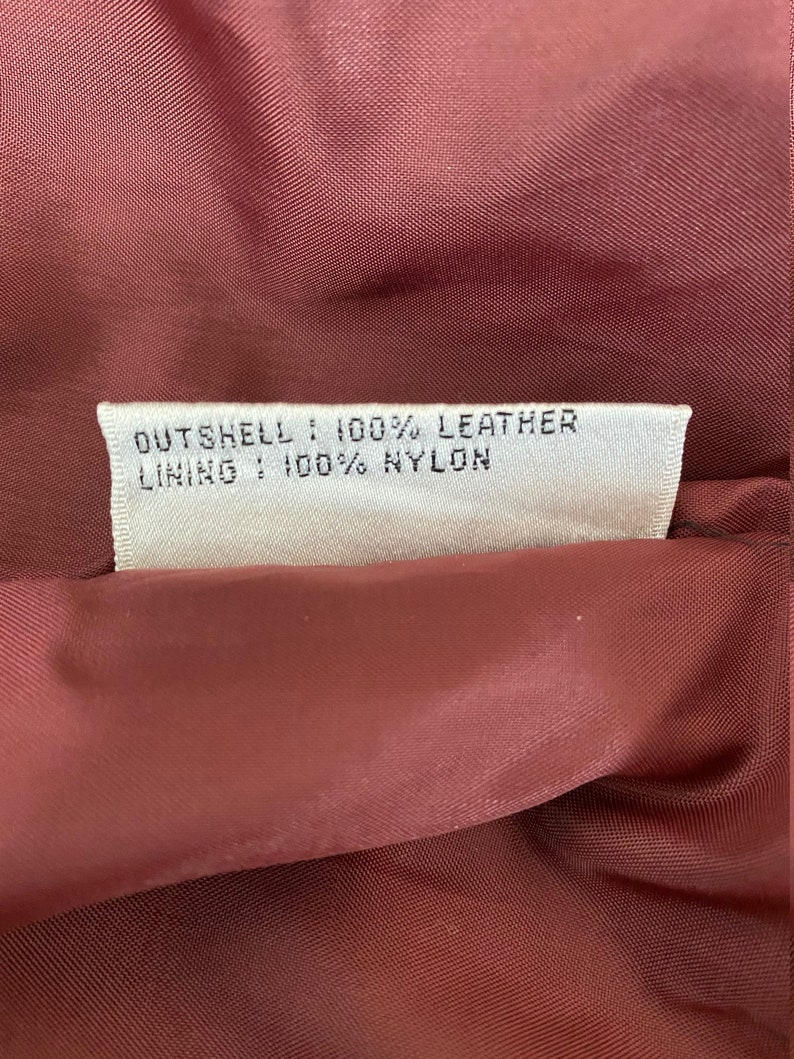 Vintage 80s Burgundy Leather Jacket image 10