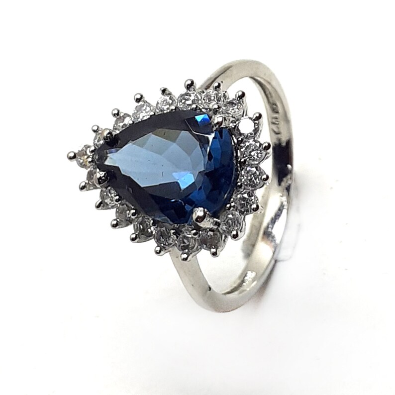 Birthstone Ring Minimalist Ring,Gift For Daughter,Simple Jewelry Sterling Silver Ring LONDON BLUE TOPAZ Natural London Blue Topaz Ring