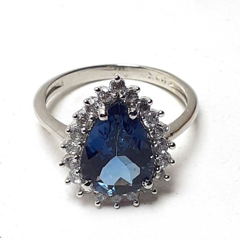 Birthstone Ring Minimalist Ring,Gift For Daughter,Simple Jewelry Sterling Silver Ring LONDON BLUE TOPAZ Natural London Blue Topaz Ring