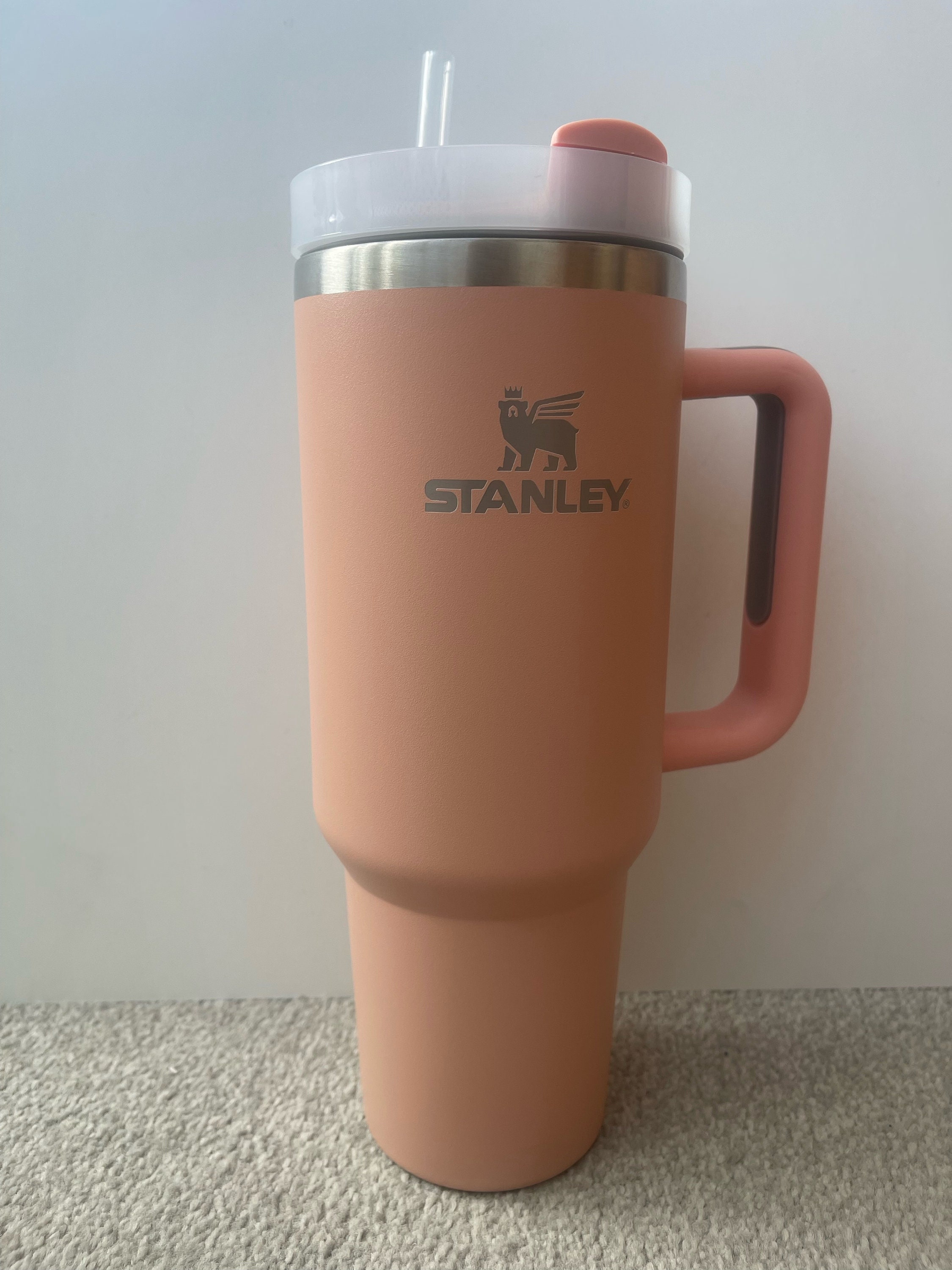 How beautiful is the Pink Dusk 40oz Stanley Cup Tumbler Quencher