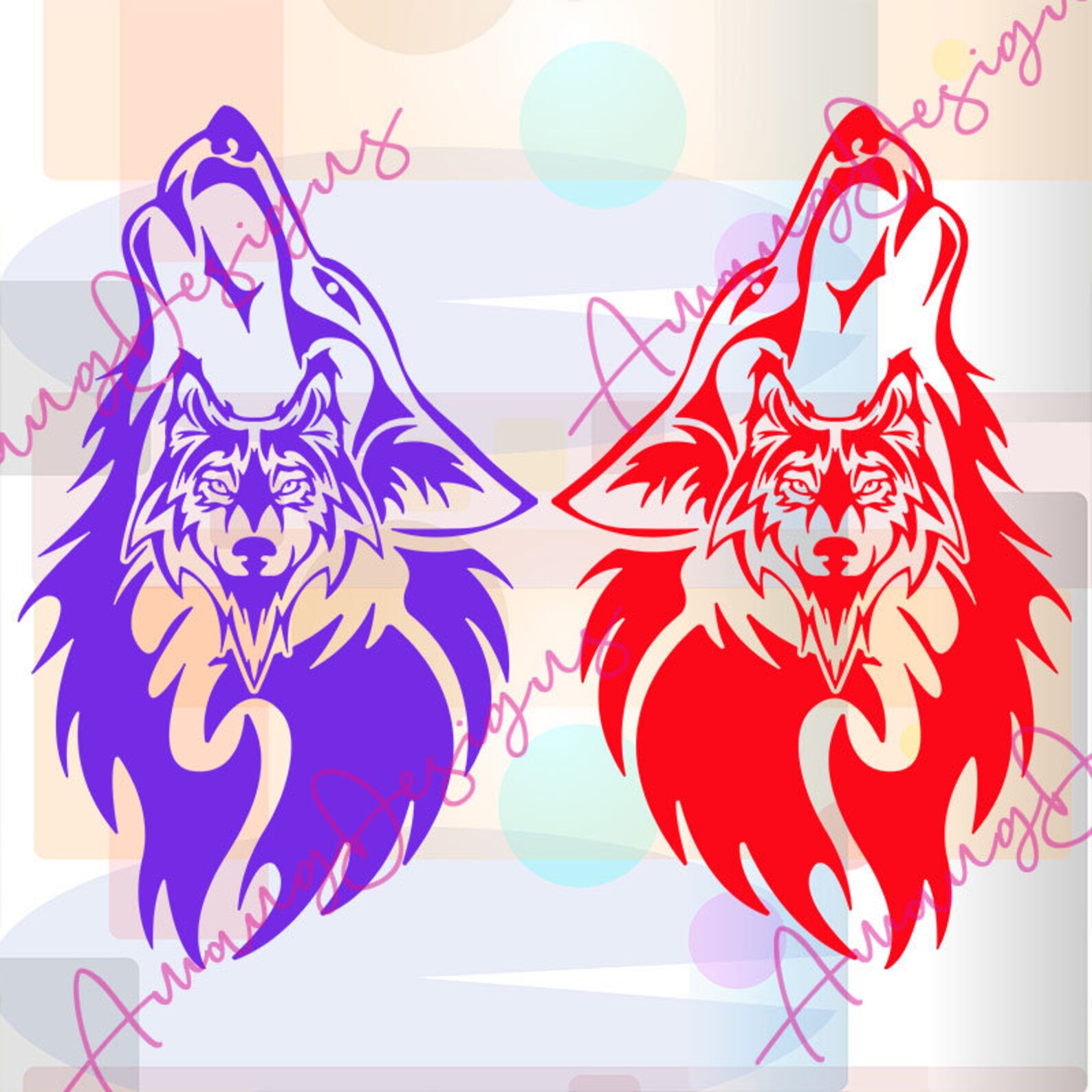 Wolf Svg File For Cricut Wolf Dxf Silhouette Wolf Cut File | Etsy