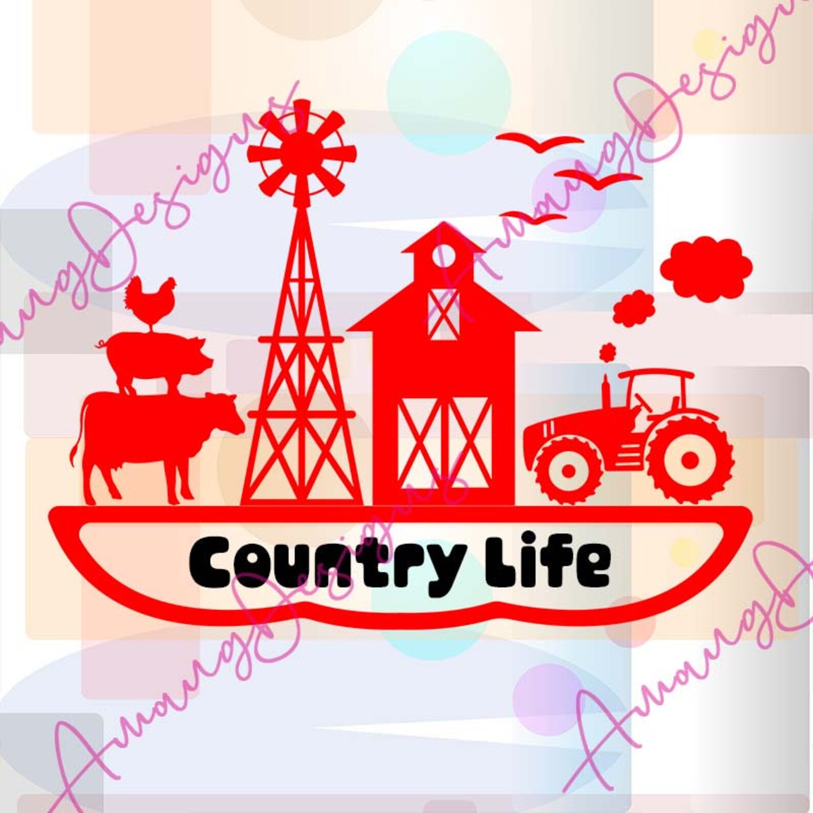 Country Life Svg Farm Life Svg Country Life Dxf Silhouette | Etsy