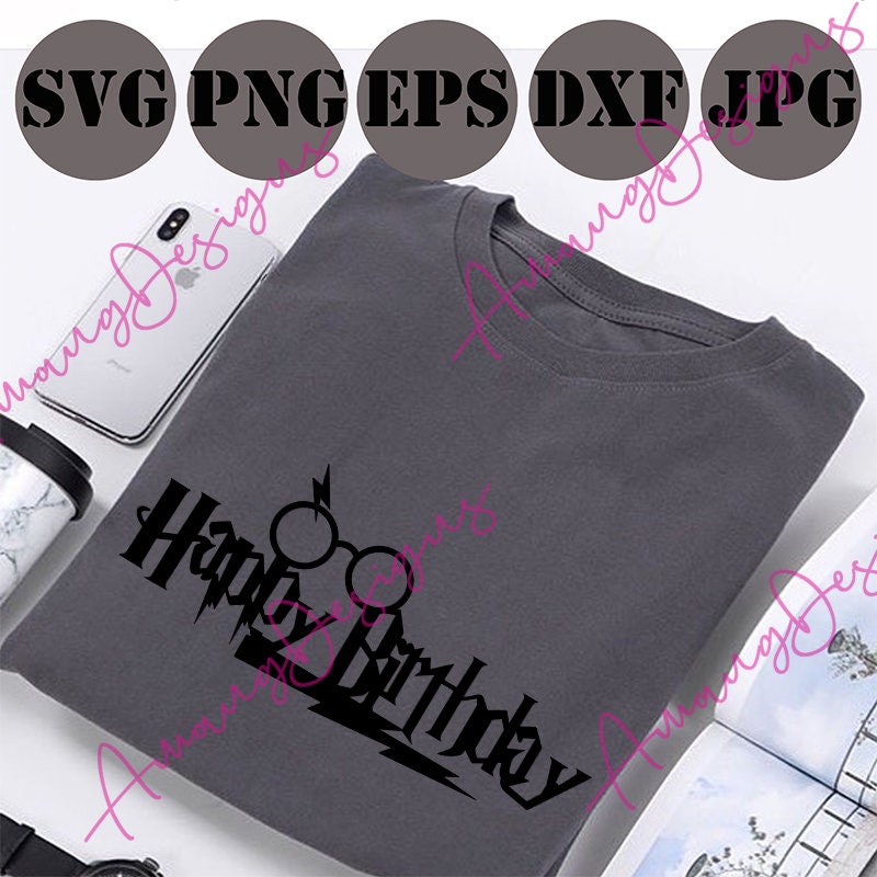 Happy Birthday SVG file for Cricut Harry Potter Birthday Svg | Etsy