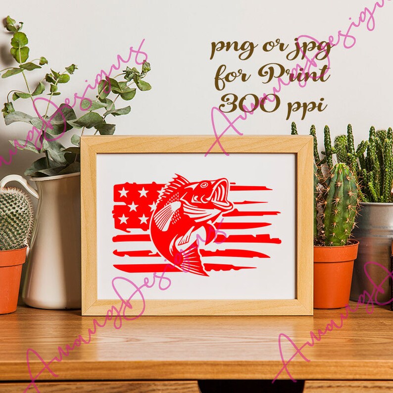 Download Fish Flag Svg Fishing Svg Bass Flag Svg File for Cricut | Etsy