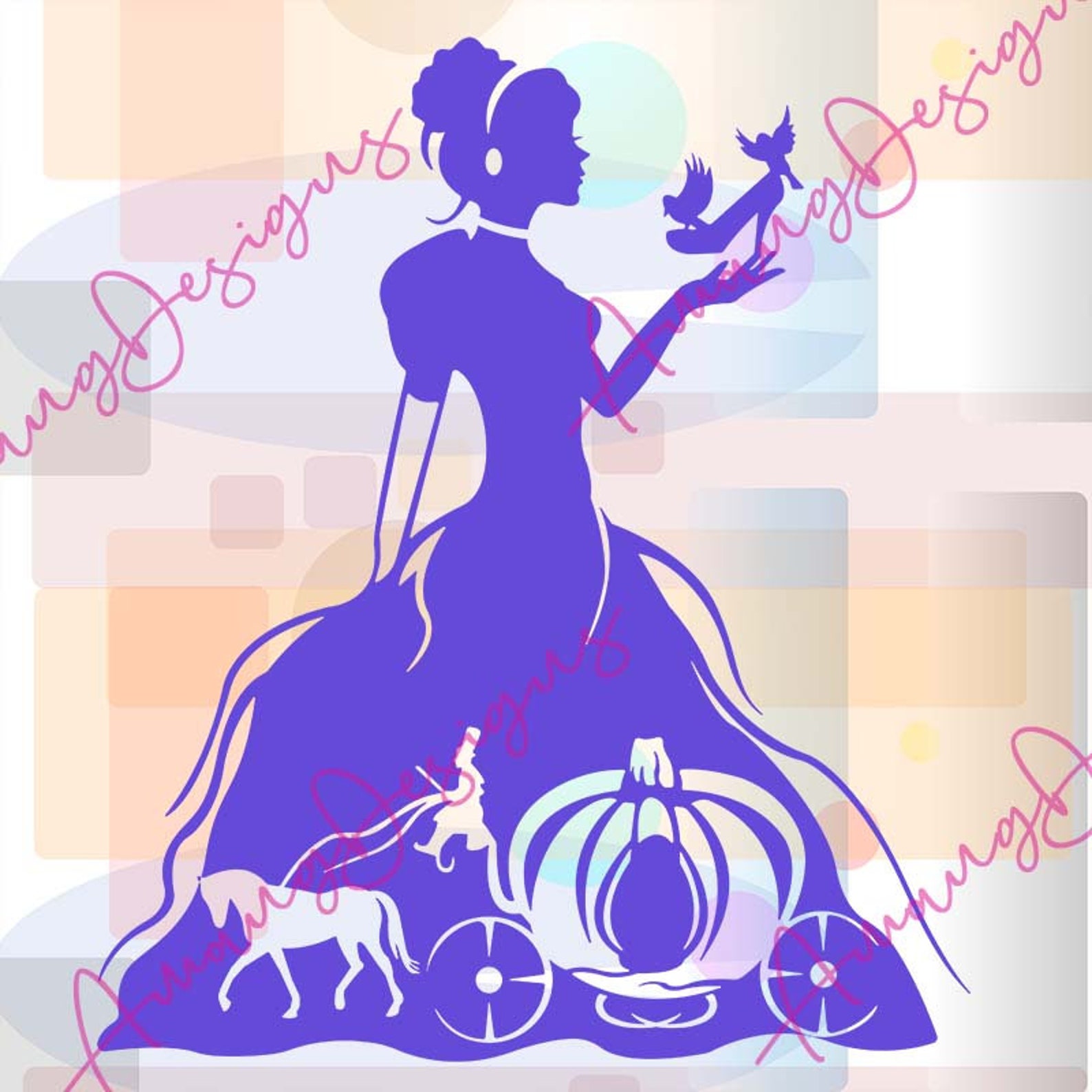 Cinderella SVG Cinderella Svg Dxf Silhouette Cinderella Svg | Etsy