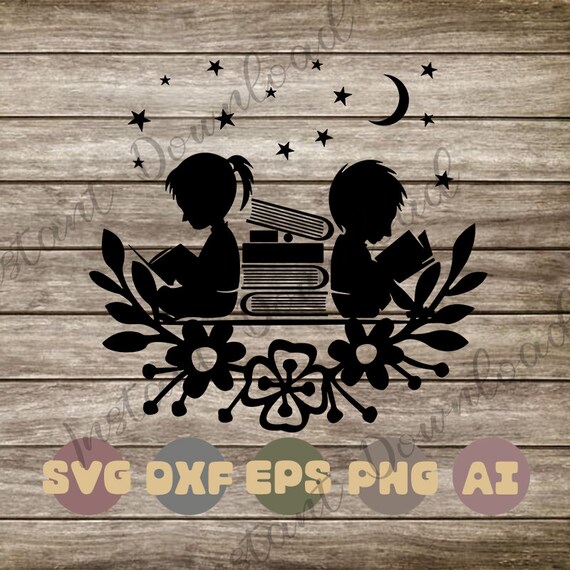 Download Reading Svg Reading Book Svg Flowers And Book Dxf Etsy