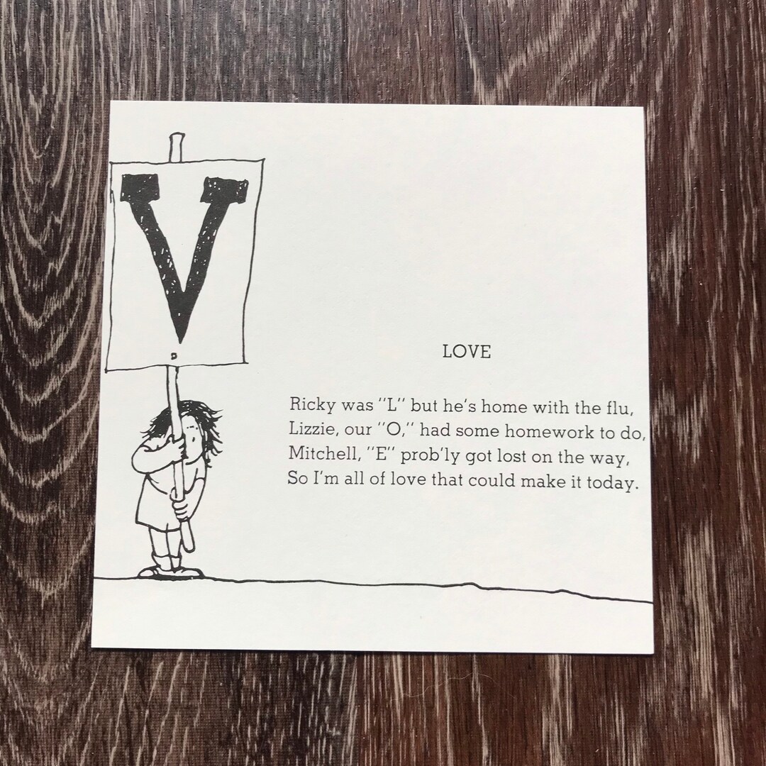 Vintage Pages Shel Silverstein Love Poem Children Poem Nursery Decor 5 X 5 Etsy