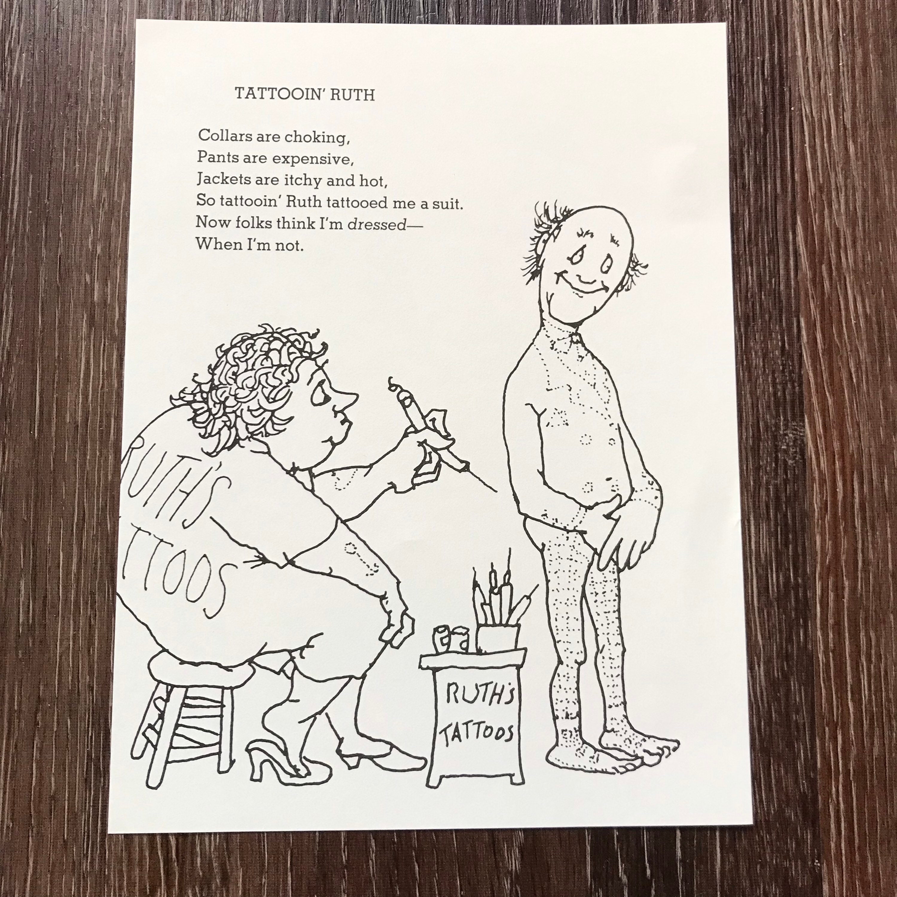 Shel Silverstein Masks Tattoo